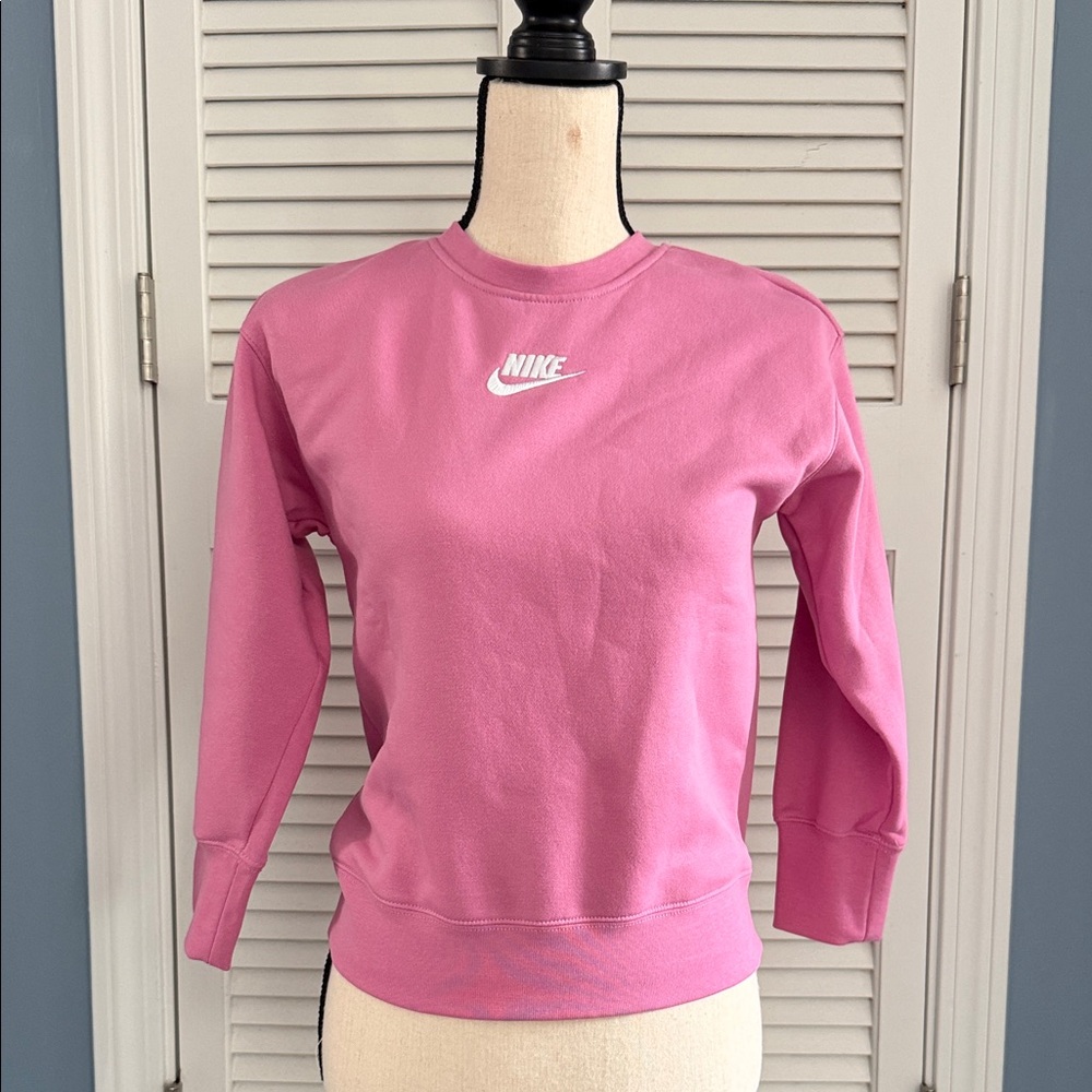 Nike Pink Logo Crew Sweatshirt